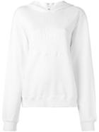 Opening Ceremony Embossed Logo Hoodie, Women's, Size: Xs, White, Cotton
