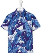 Dolce & Gabbana Kids Banana Leaf Print Shirt, Boy's, Size: 6 Yrs, Blue