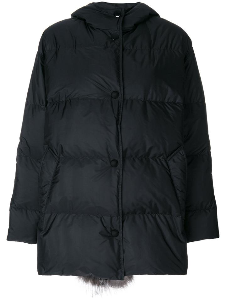 Prada Quilted Parka - Black