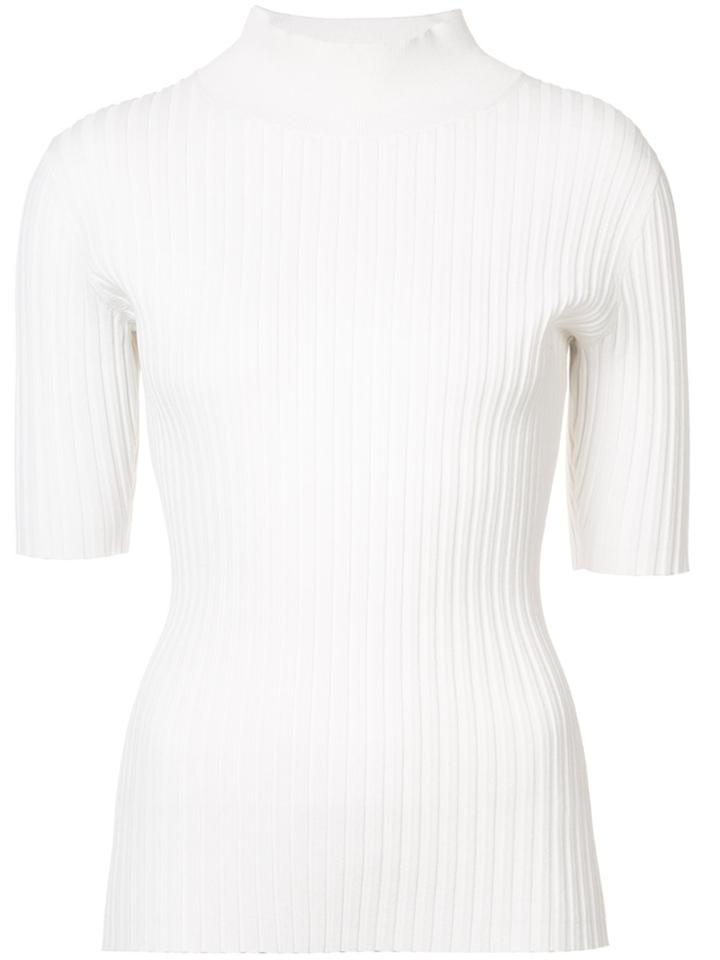 Dvf Diane Von Furstenberg Turtleneck Rib Top - Yellow & Orange