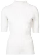 Dvf Diane Von Furstenberg Turtleneck Rib Top - Yellow & Orange