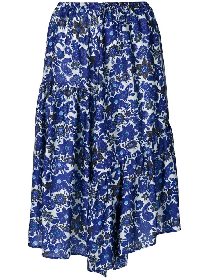 Christian Wijnants - Stella Skirt - Women - Silk - 36, Blue, Silk