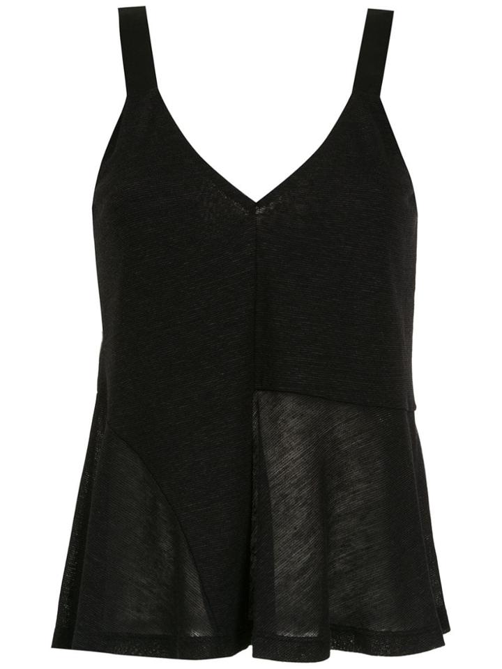 Alcaçuz Panelled Gislaine Blouse - Black