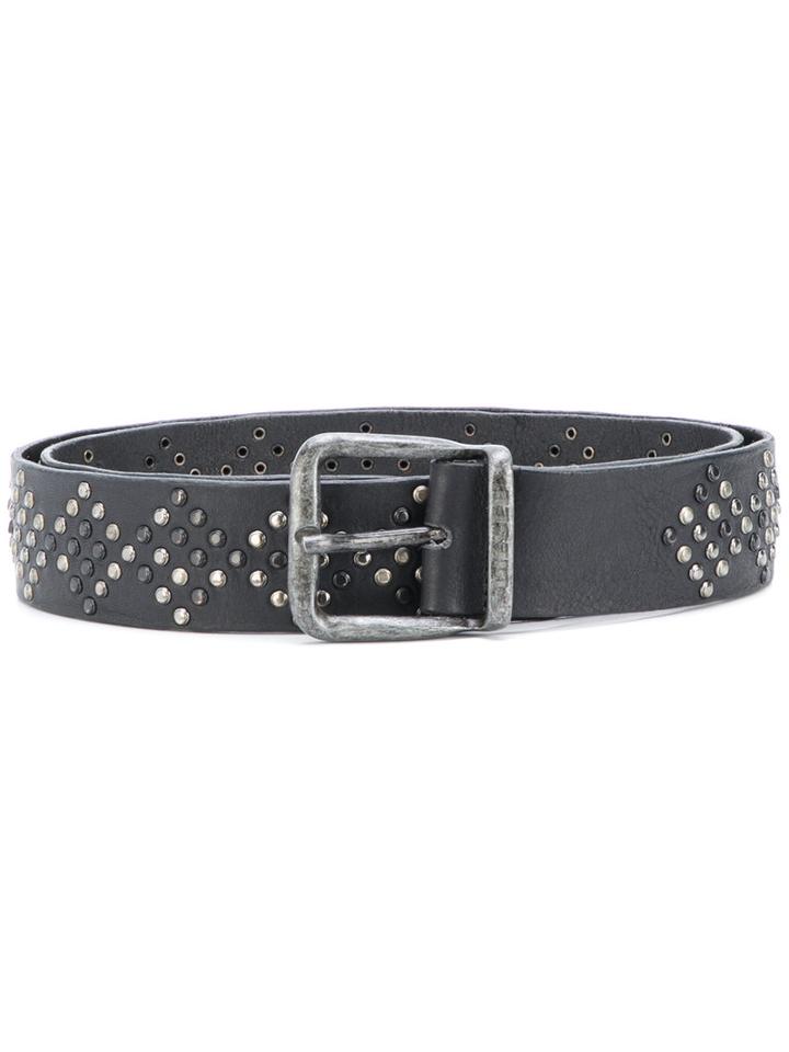 Diesel - Studded Belt - Men - Calf Leather/metal - 100, Black, Calf Leather/metal