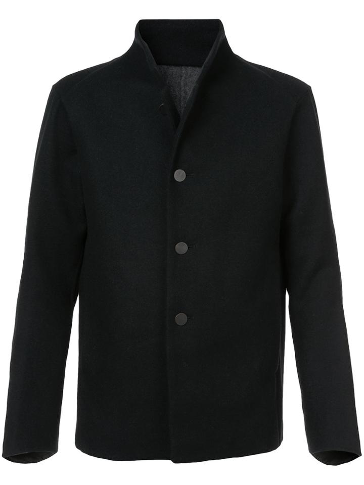 Devoa Button Front Jacket - Black
