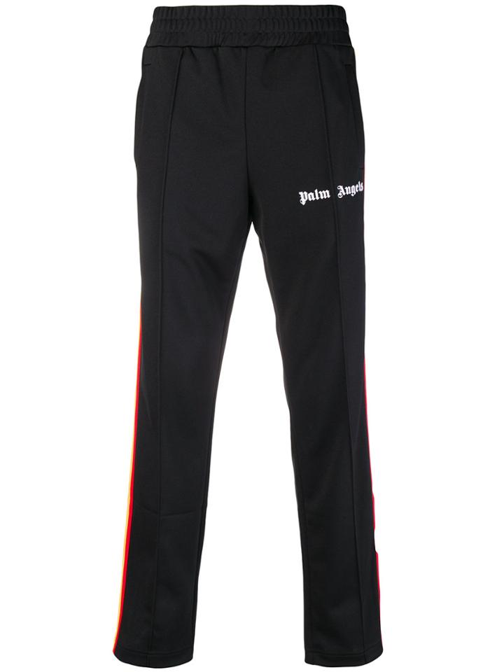 Palm Angels Rainbow Striped Trousers - Black