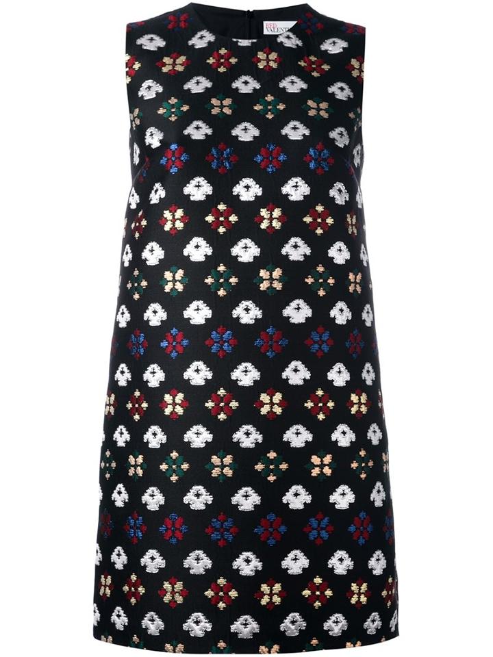 Red Valentino Geometric Embroidery Dress