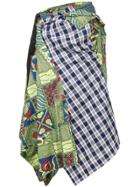 Junya Watanabe Comme Des Garçons Vintage Denim Patchwork Wrap Skirt -