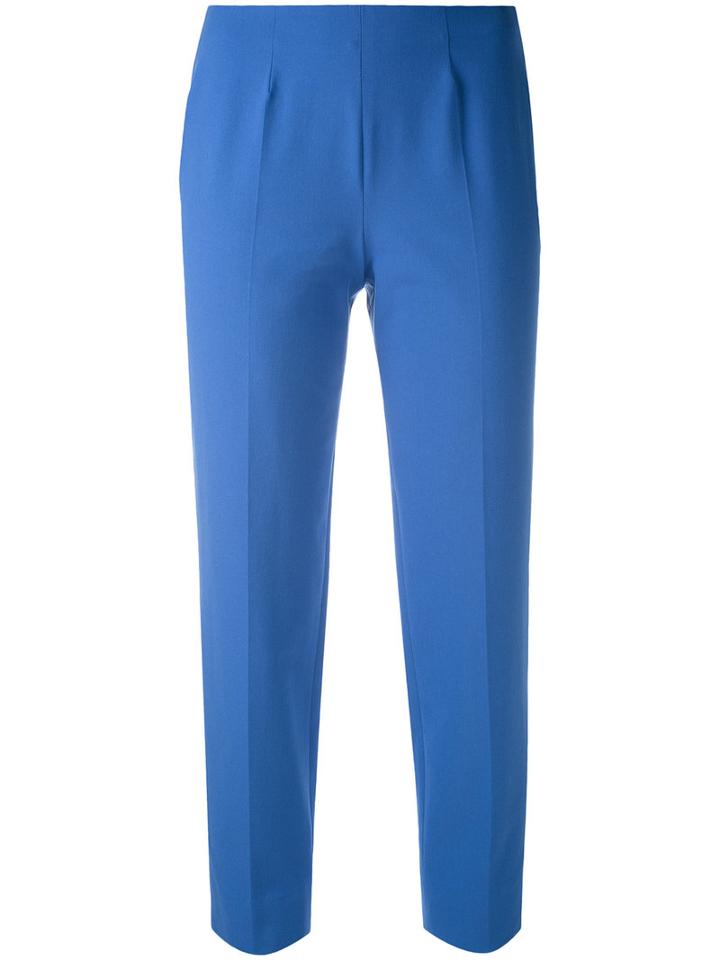 Piazza Sempione - Cropped Trousers - Women - Cotton/spandex/elastane - 50, Blue, Cotton/spandex/elastane