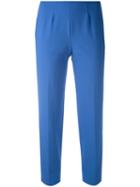 Piazza Sempione - Cropped Trousers - Women - Cotton/spandex/elastane - 50, Blue, Cotton/spandex/elastane