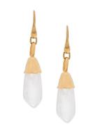 Marni Stone Hook Earrings - White