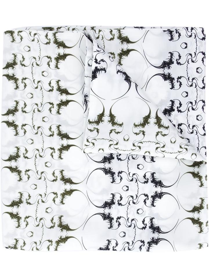 Thomas Wylde Printed Scarf, Women's, Grey, Metal
