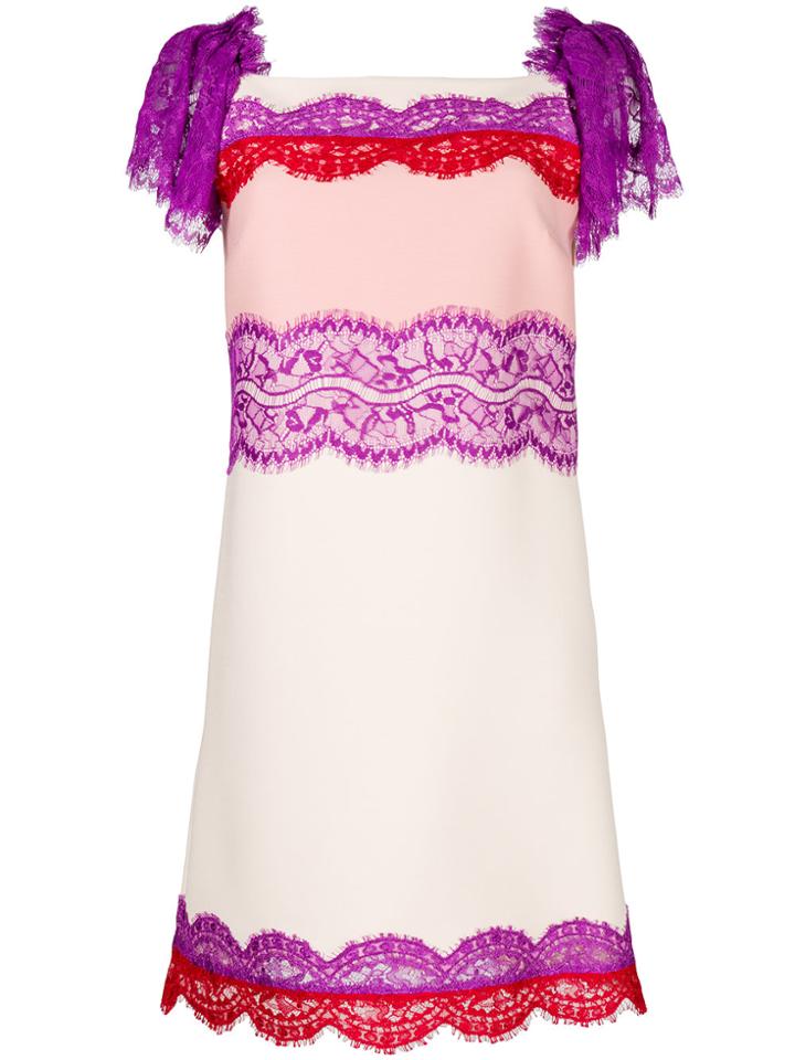 Emilio Pucci Lace Insert Straight Dress - Multicolour