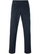 Hackett Tapered Trousers, Men's, Size: 34, Blue, Cotton/spandex/elastane