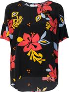 Chinti & Parker Hibiscus Print Top - Blue