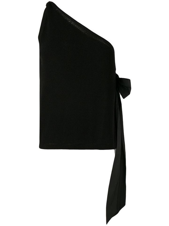 Nº21 One Shoulder Knit Top - Black
