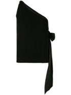 Nº21 One Shoulder Knit Top - Black