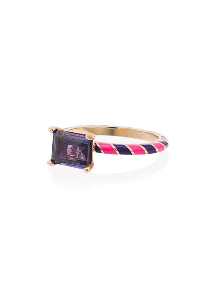Alice Cicolini Memphis Candy Baguette Ring - Multicolour