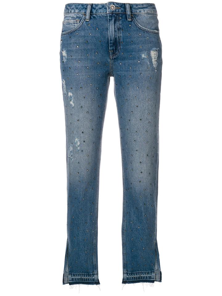 Liu Jo Cropped Flared Jeans - Blue