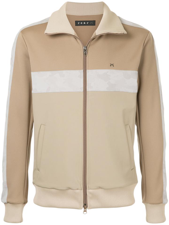 Roar Colour Block Sports Jacket - Brown