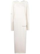 Longsleeved Knit Dress, Women's, Size: Small, White, Cotton, Yohji Yamamoto