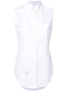 Thom Browne Sleeveless Button-down Shirt - White