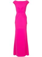 Greta Constantine Kigali Cap-sleeve Gown - Pink