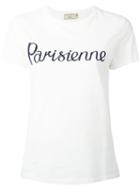 Maison Kitsuné 'parisienne' Print T-shirt, Women's, Size: Medium, White, Cotton