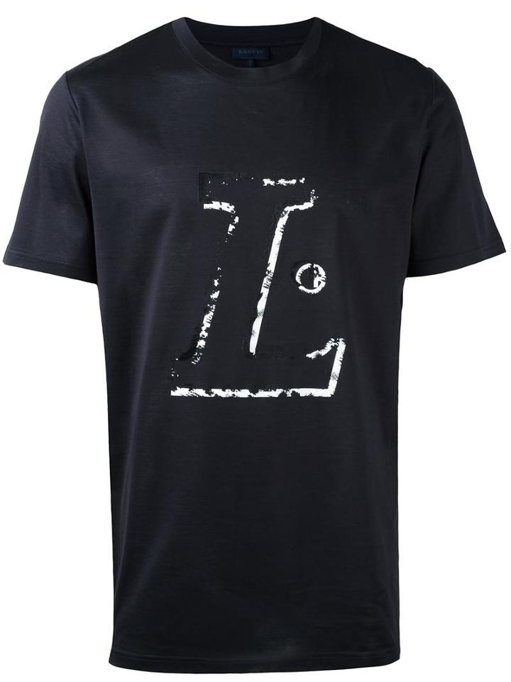 Lanvin 'l' T-shirt, Men's, Size: Xl, Blue, Cotton/polyamide