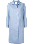 Agnona Single-breasted Fitted Coat - Blue