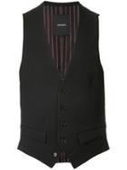 Loveless Slim-fit Tailored Waistcoat - Black