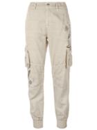 Twin-set - Studded Trousers - Women - Cotton/linen/flax/lyocell - 26, Women's, Nude/neutrals, Cotton/linen/flax/lyocell