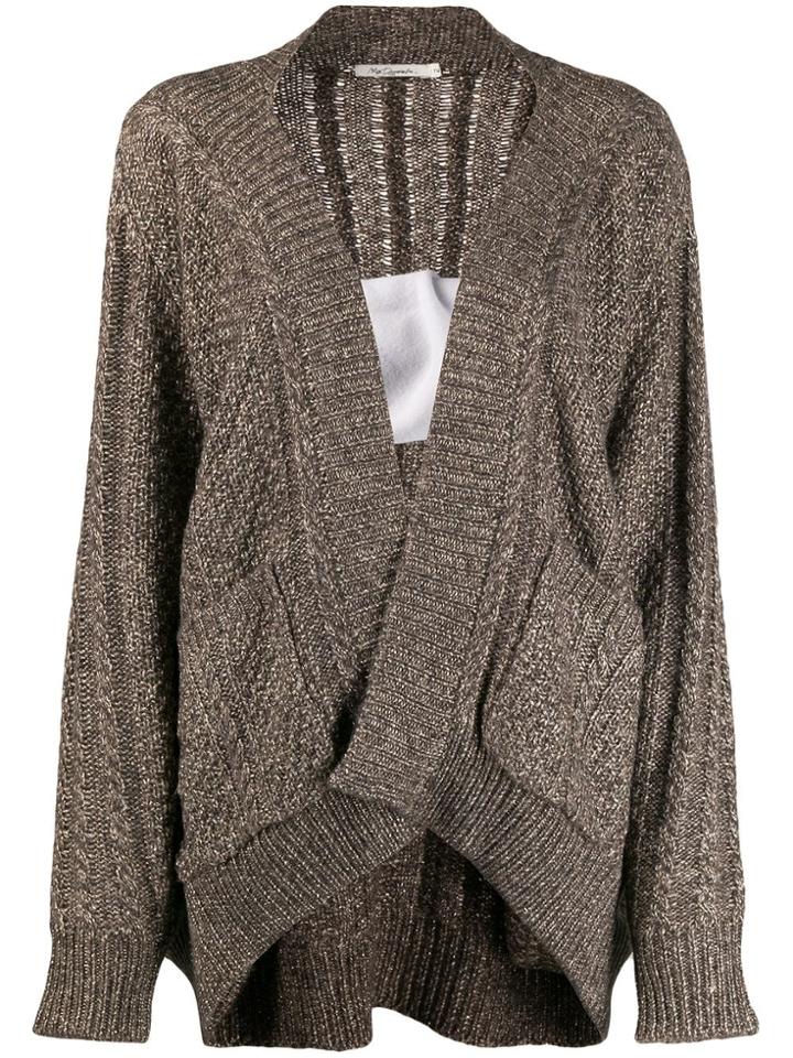 Mes Demoiselles Metallic Thread Cardigan - Neutrals