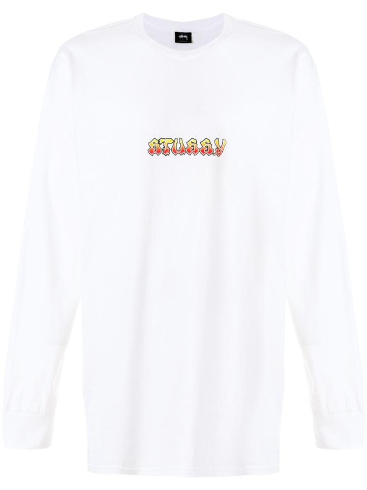 Stussy Graphic Print Sweatshirt - White