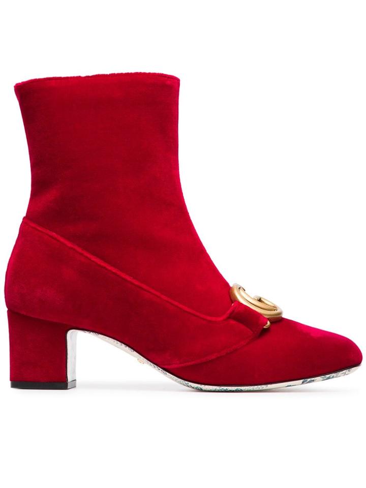 Gucci Gcci Victoire 55 Vlvt Bt Gg - Red