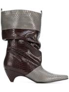 Stella Mccartney Snake Embossed Boots - Grey