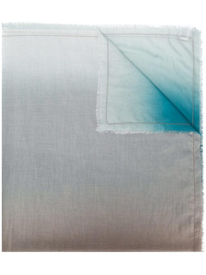 Faliero Sarti Gradient Frayed Scarf - Grey