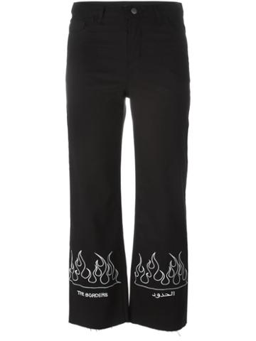 Nafsika Skourti Flame Print Cropped Trousers