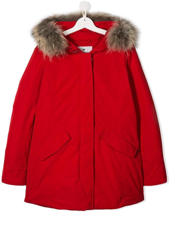Woolrich Kids Padded Duffle Coat - Red