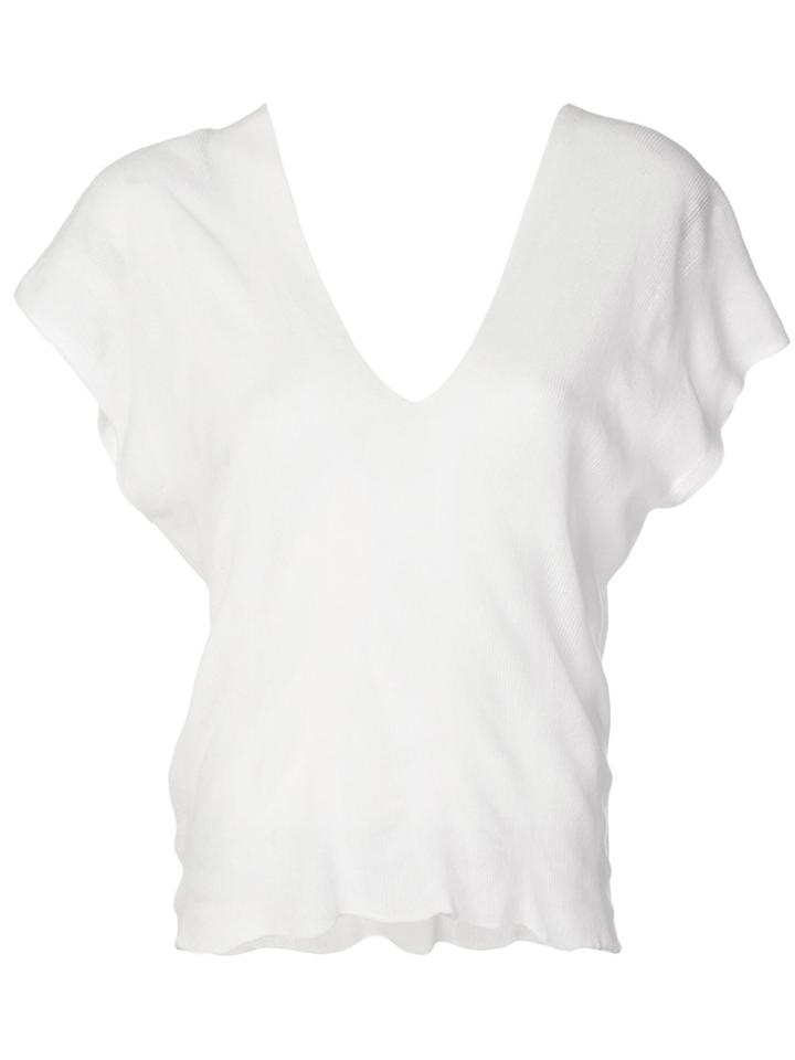 Pierantoniogaspari Stretch V-neck Top - White