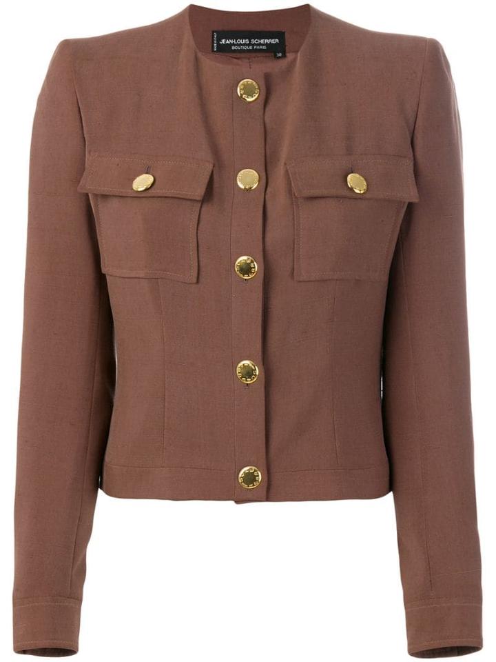 Jean Louis Scherrer Pre-owned Cropped Jacket - Brown