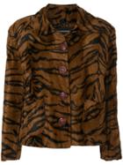 Versace Pre-owned Faux Fur Tiger Pattern Jacket - Brown