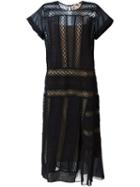 No21 Lace Midi Dress, Women's, Size: 42, Black, Silk/polyester/polyamide