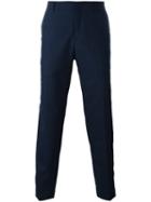 Ami Alexandre Mattiussi Straight Trousers, Men's, Size: 40, Blue, Wool
