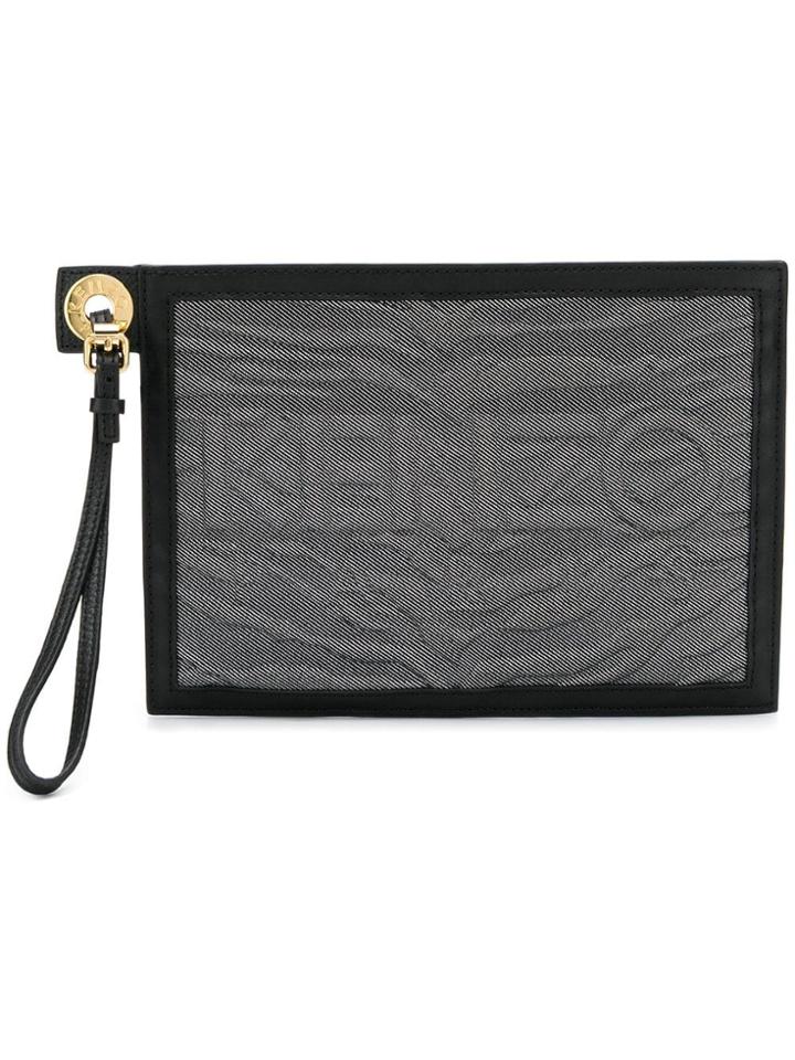 Kenzo Embossed Logo Clutch Bag - Grey