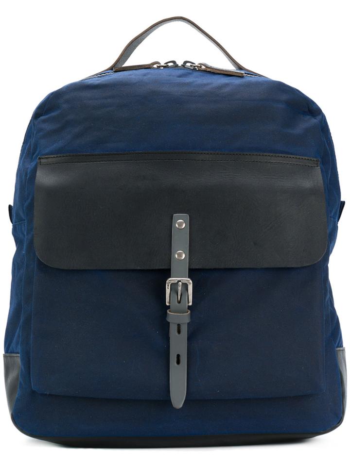 Ally Capellino Ian Waxed Backpack - Blue