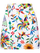 Milly - Printed Mini Skirt - Women - Cotton/spandex/elastane - 4, White, Cotton/spandex/elastane