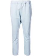 Bassike Stretch Pocket Detail Trousers, Women's, Size: 10, Blue, Cotton/nylon/spandex/elastane