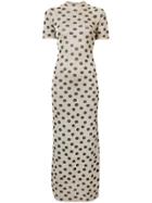Nanushka Polka Dot Printed Dress - Brown