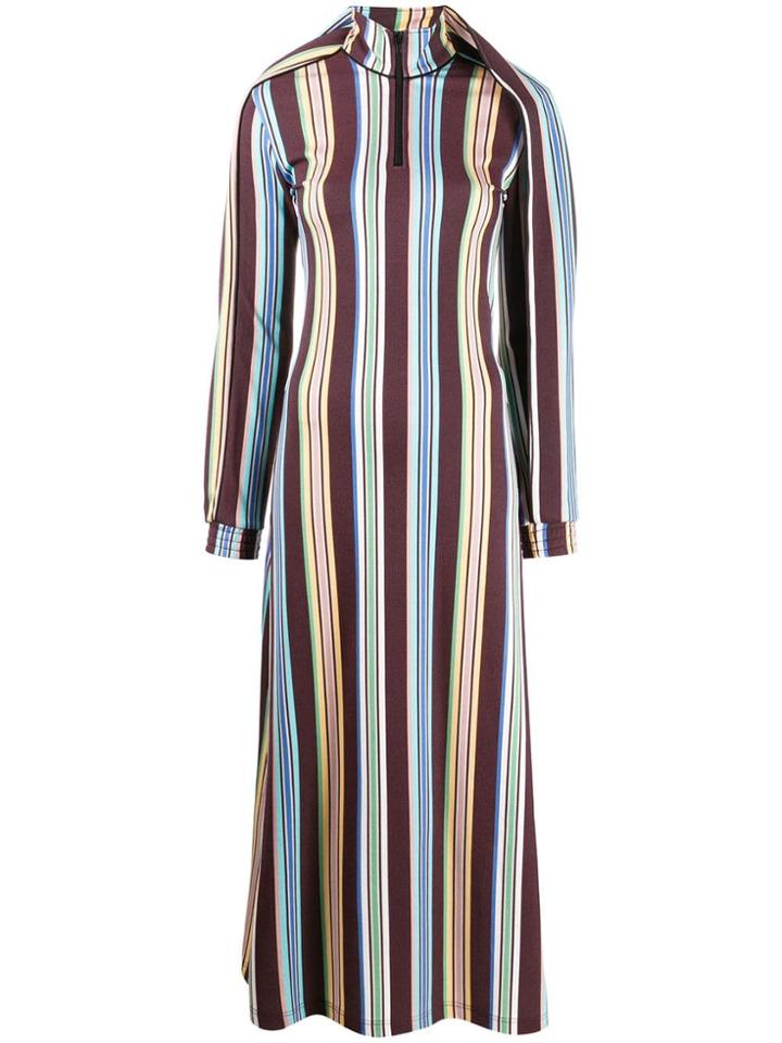 Y/project High Neck Striped Dress - Multicolour